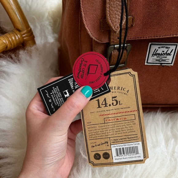 Herschel supply co. Washed rust mid-volume little America backpack - Picture 3 of 7